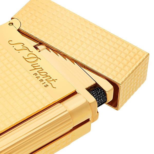 ST Dupont Ligne 2  Diamond Head Gold Lighter 016284
