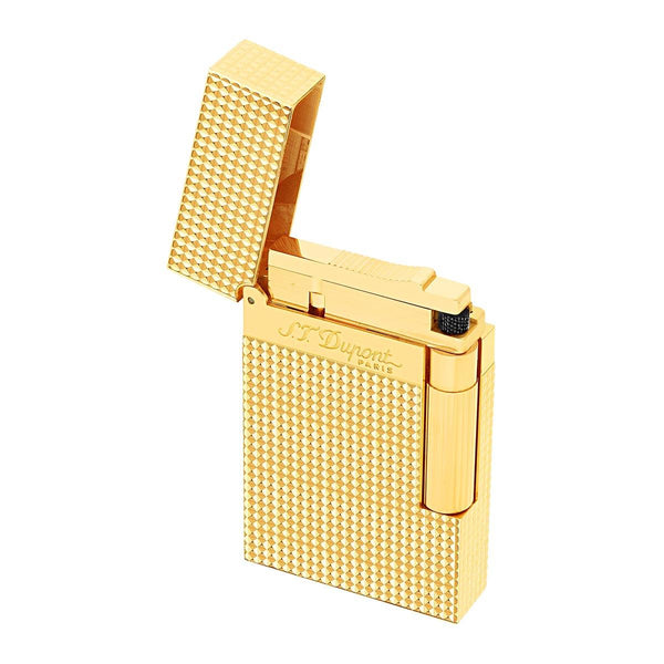 ST Dupont Ligne 2  Diamond Head Gold Lighter 016284