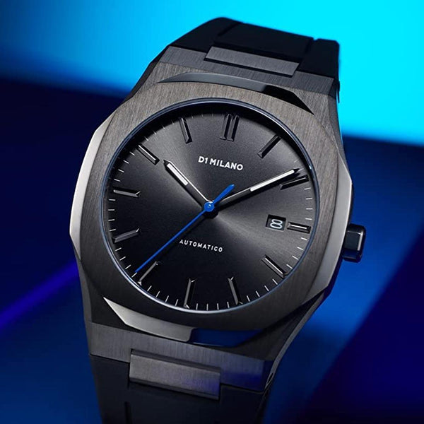 D1 Milano Automatic 41.5mm Retro Blue Watch D1-ATRJ11