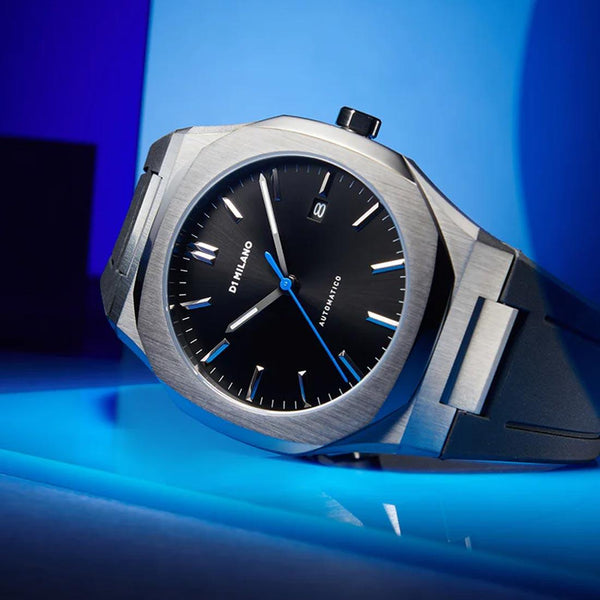 D1 Milano Automatic 41.5mm Retro Blue Watch D1-ATRJ11