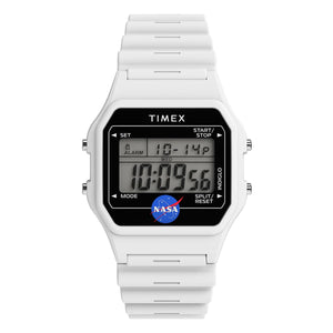 Timex x NASA Artemis Digital White Watch TW2Y13500