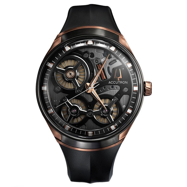 Accutron DNA Electrostatic Grey Rose Gold Watch 2ES8A002