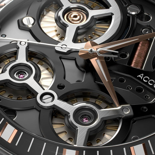 Accutron DNA Electrostatic Grey Rose Gold Watch 2ES8A002