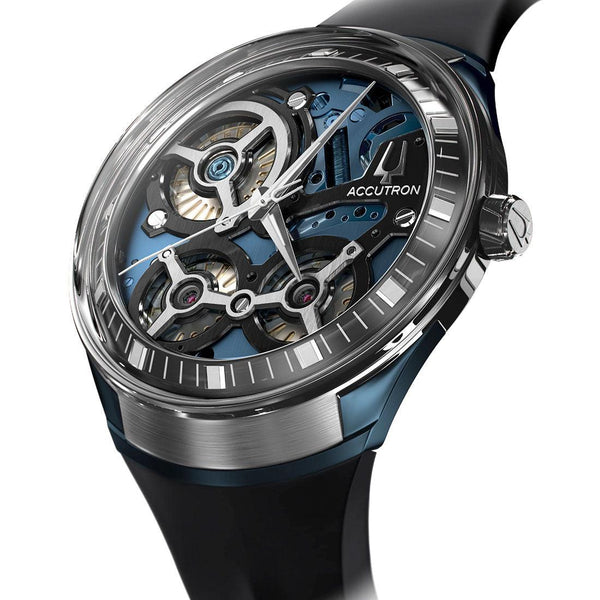 Accutron DNA Electrostatic Grey Blue Watch 2ES8A004