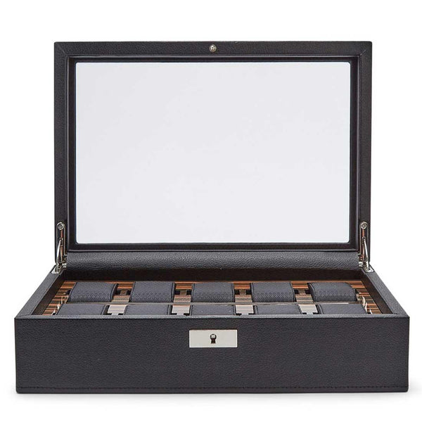 Wolf Roadster Black 10 Piece Watch Box 477556