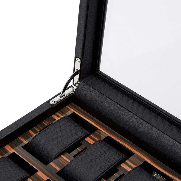 Wolf Roadster Black 10 Piece Watch Box 477556
