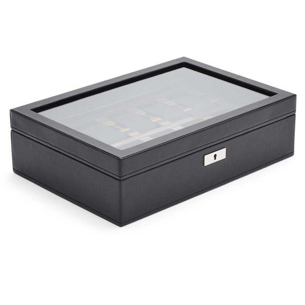 Wolf Roadster Black 10 Piece Watch Box 477556