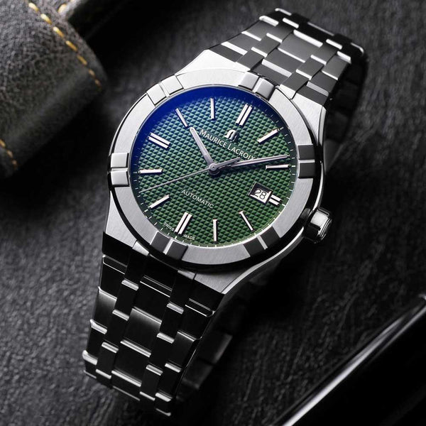 Maurice Lacroix Aikon Automatic Green Dial Watch AI6008-SS002-630-1