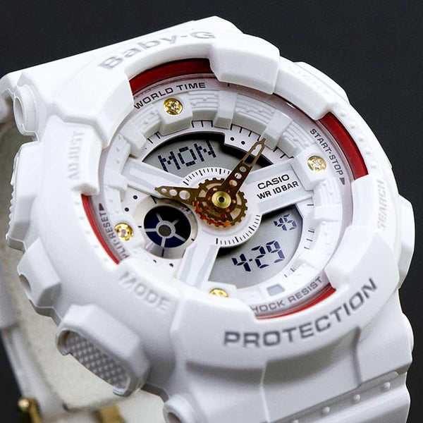 Baby-G Genuine Diamond Index Ladies Watch  BA-110DDR-7A