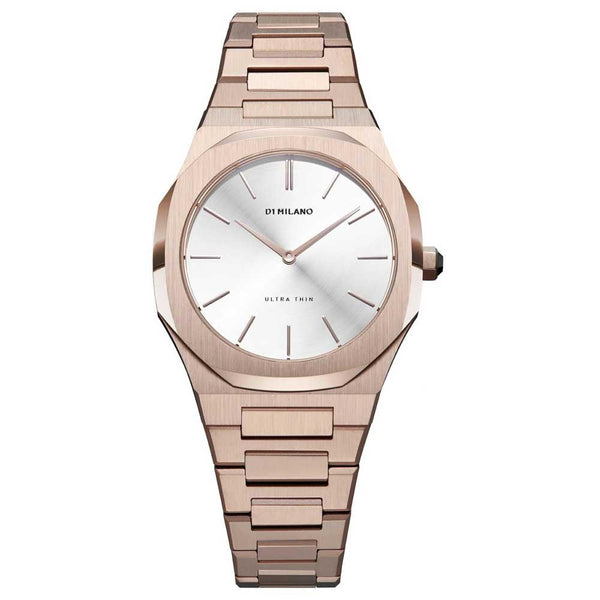 D1 Milano Ultra Thin Rose Gold 34mm Watch D1-UTBL09