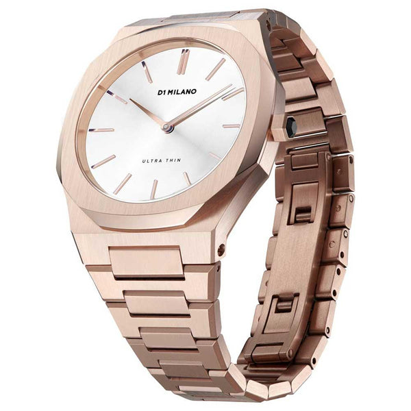 D1 Milano Ultra Thin Rose Gold 34mm Watch D1-UTBL09