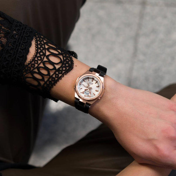 Baby-G G-MS Rose Gold Black Watch MSG-B100G-1A