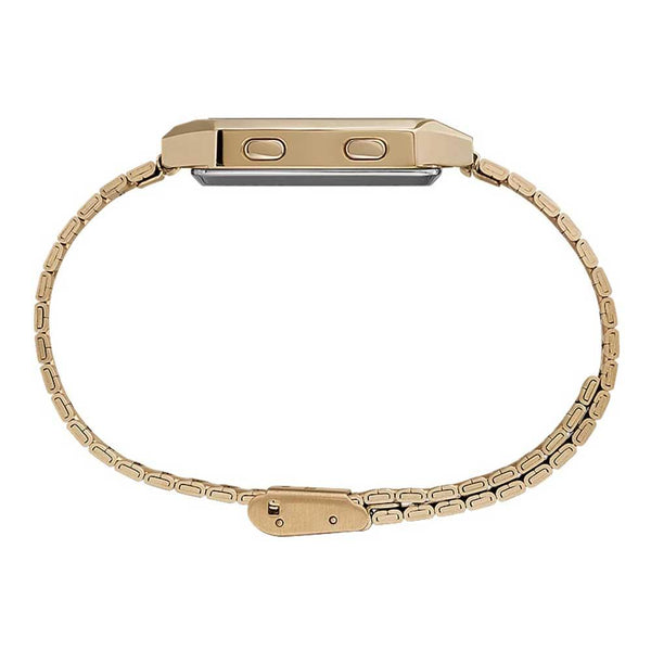 Q Timex Digital LCA Gold Watch TW2U72500