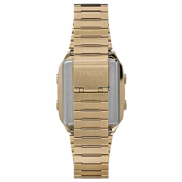 Q Timex Digital LCA Gold Watch TW2U72500