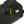 Black bag with compartments containing stationery items on a white background