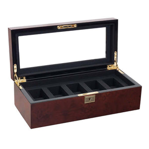 Wolf Savoy Burlwood 5 Piece Watch Box 461510