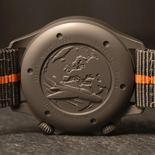 Laco Pilot Frankfurt 40 GMT Watch Case Back