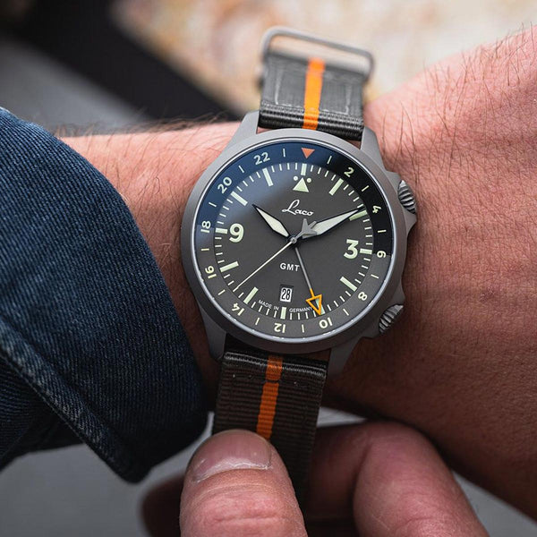 Laco Pilot Frankfurt 40 GMT Grau Watch 862188
