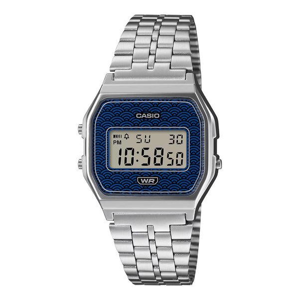 Casio Vintage Japan Seigaiha Pattern Blue Watch A159WEVJ-2 