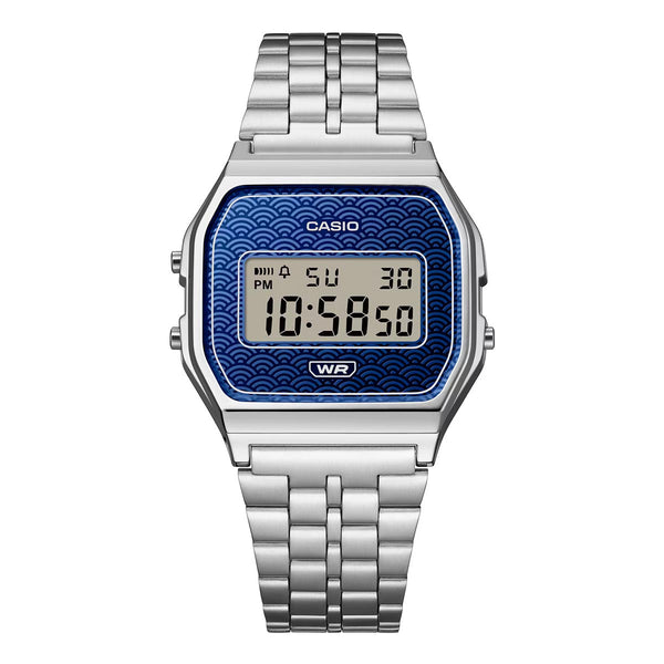 Casio Vintage Japan Seigaiha Pattern Blue Watch A159WEVJ-2 