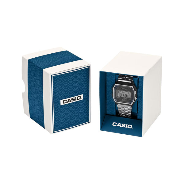 Casio Vintage Japan Seigaiha Pattern Silver Watch A159WEVJ-7