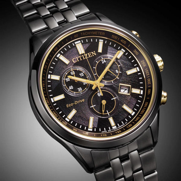 Citizen Light in Black Chronograph Watch AT2576-68E