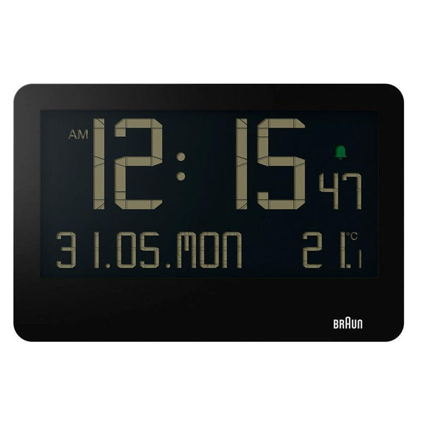 Braun Digital Wall Clock Black BC14B