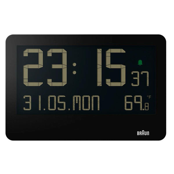 Braun Digital Wall Clock Black BC14B