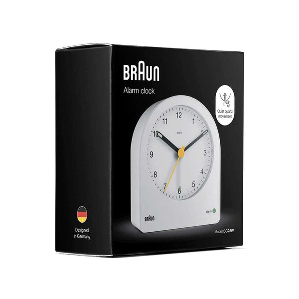 Braun Classic Analogue Alarm Clock BC22W