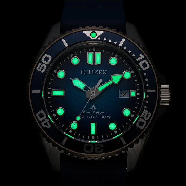 Citizen Promaster Marine Diver Blue Watch Dark Shot