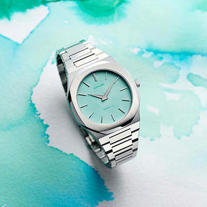 D1 Milano Ultra Thin Watercolor Green Watch D1-UTBJ19