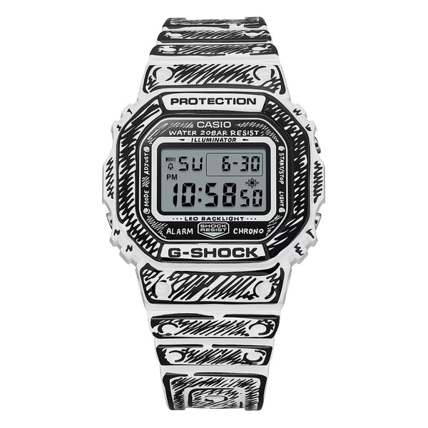 G-Shock x Joshua Vides White Watch DW5600JV-7