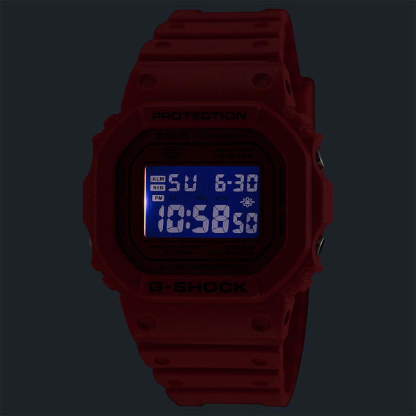 G-Shock Vivid Red Watch DW-5600RRB-4 Backlight