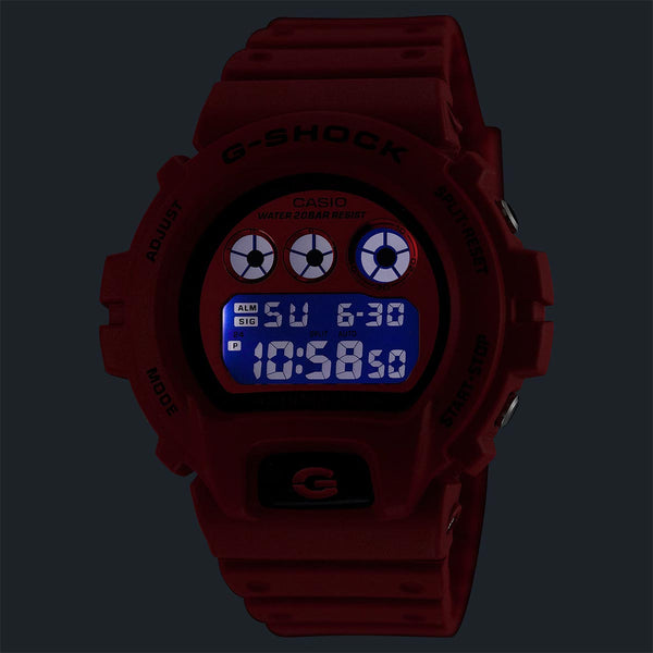 G-Shock Vivid Red Watch DW-6900RRB-4 Backlight