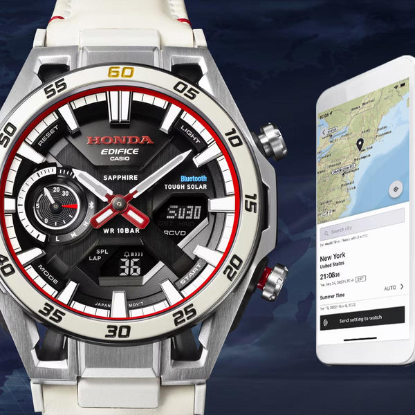 Edifice x Honda F1 Special Edition Watch ECB-2300HR-1A bluetooth