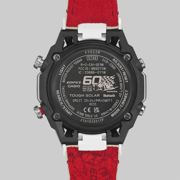 Edifice x Honda F1 Special Edition Watch ECB-2300HR-1A Caseback