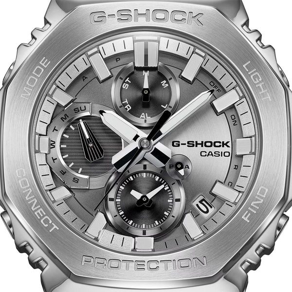 G-Shock Full Metal Chronograph Silver Watch GMC-B2100ADS-1A Face
