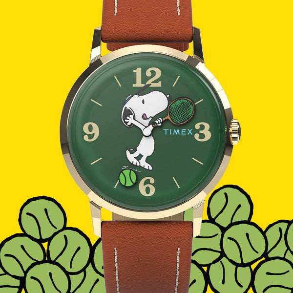 Timex Marlin Snoopy Tennis Hand-Wound Watch TW2V88800