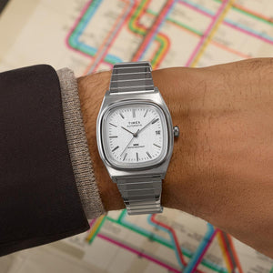 Timex 1983 Reissue Automatic Silver Watch TW2W70800