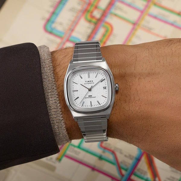 Timex 1983 Reissue Automatic Silver Watch TW2W70800