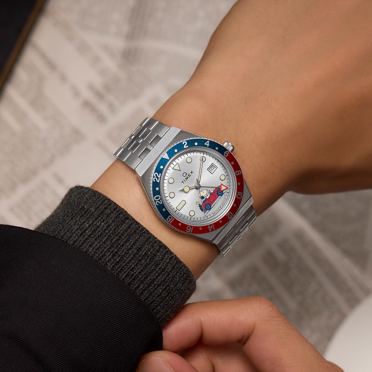 Reissue 38mm Stainless Steel Bracelet Watch Timex Pepsi Reissue