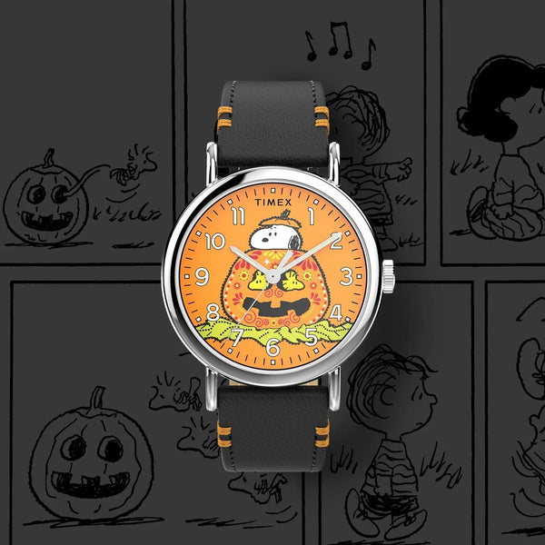 Timex Weekender Peanuts Snoopy Pumpkin Watch TW2Y12300
