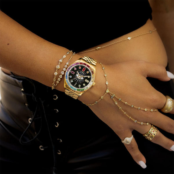 Timex x Jacquie Aiche Rainbow Crystals Watch TW2Y19700