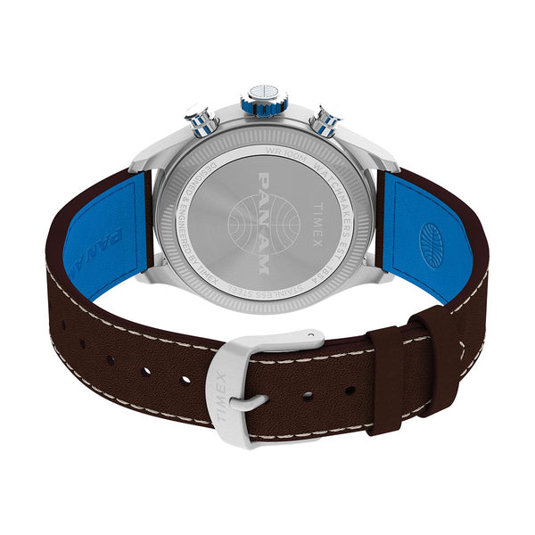 Timex x Pan Am Waterbury Chronograph Leather  strap