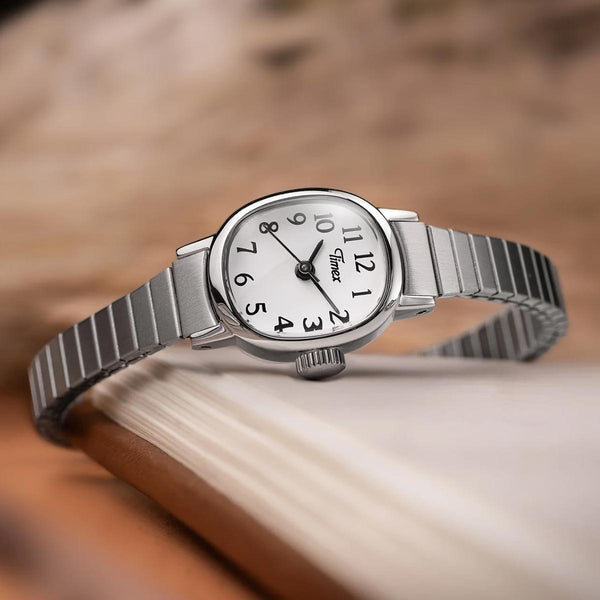 Timex Cavatina Mini 17mm Silver Watch TW2Y47300