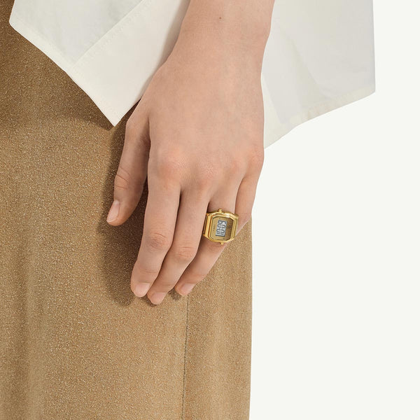 Timex x MM6 Maison Margiela Gold Ring Watch M/L TW2Y50200