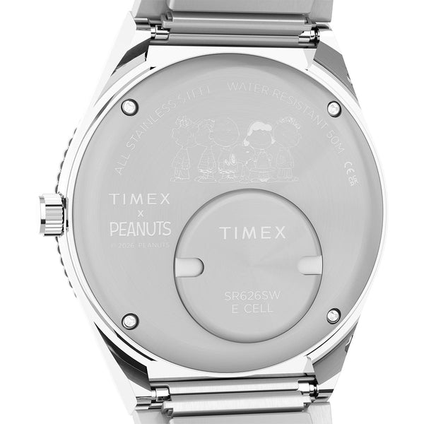 Q Timex x Peanuts Snoopy Flowers Watch Caseback
