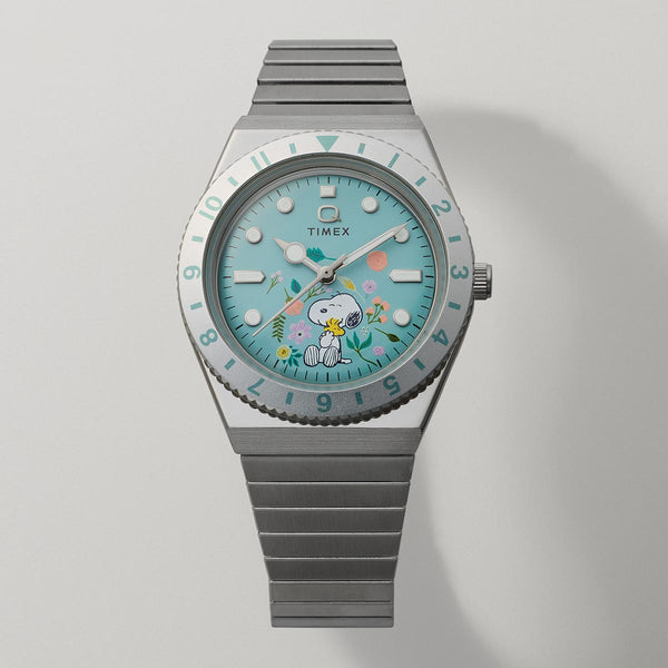 Q Timex x Peanuts Snoopy Flowers Watch TW2Y52700