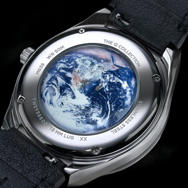 Q Timex x NASA 40mm Watch Caseback Blue Marble