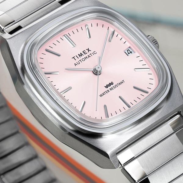 Timex 1983 E Line Automatic Watch Pink Dial TW2Y66800